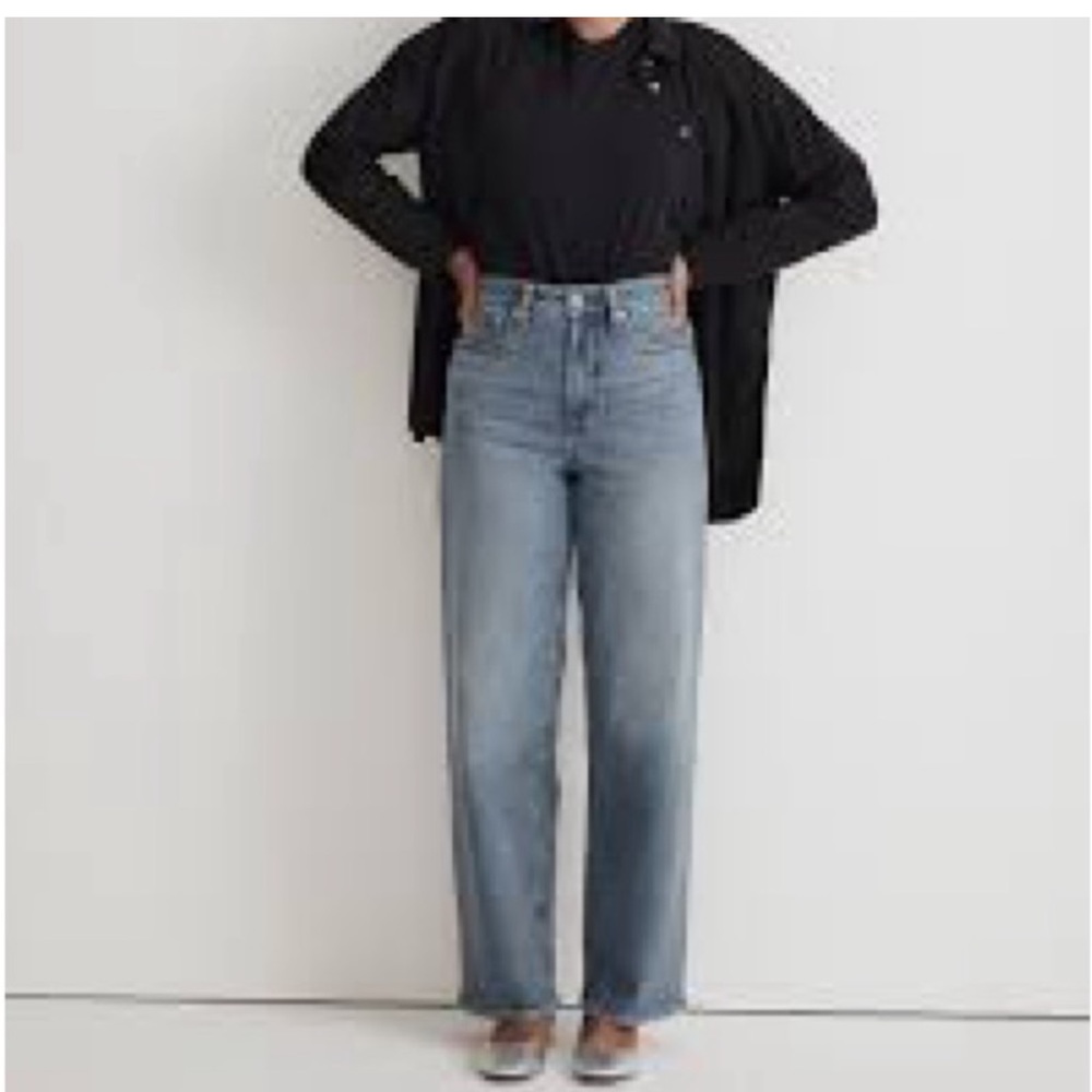 NWOT Madewell The Curvy Perfect Vintage Wide-Leg Jean heathcote wash